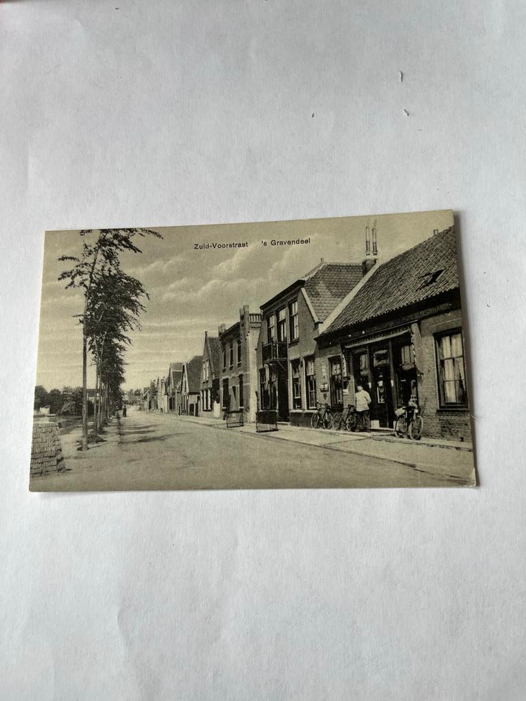 Ansichtkaart ‘s Gravendeel Zuid-Voorstraat, Ophalen of Verzenden, Voor 1920, Ongelopen, Zuid-Holland