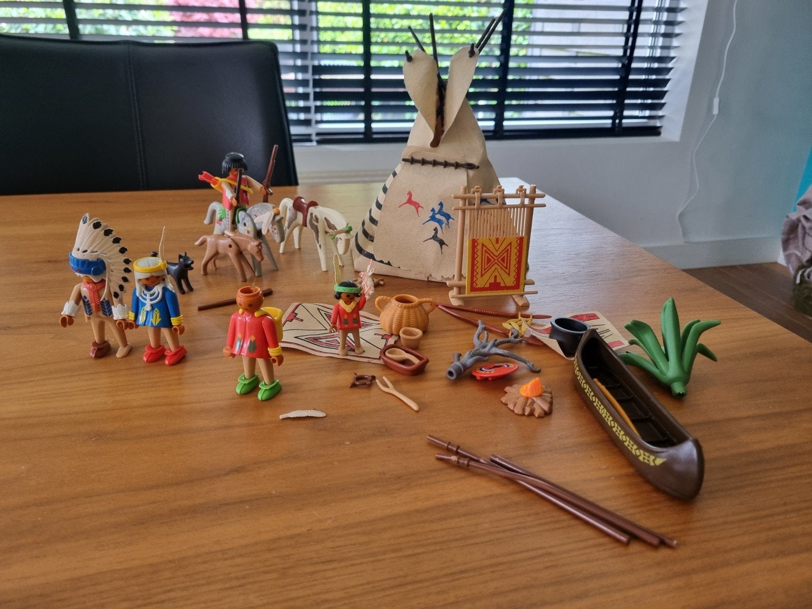 Vintage Playmobil 3733 - Wigwam met indianen, Ophalen of Verzenden