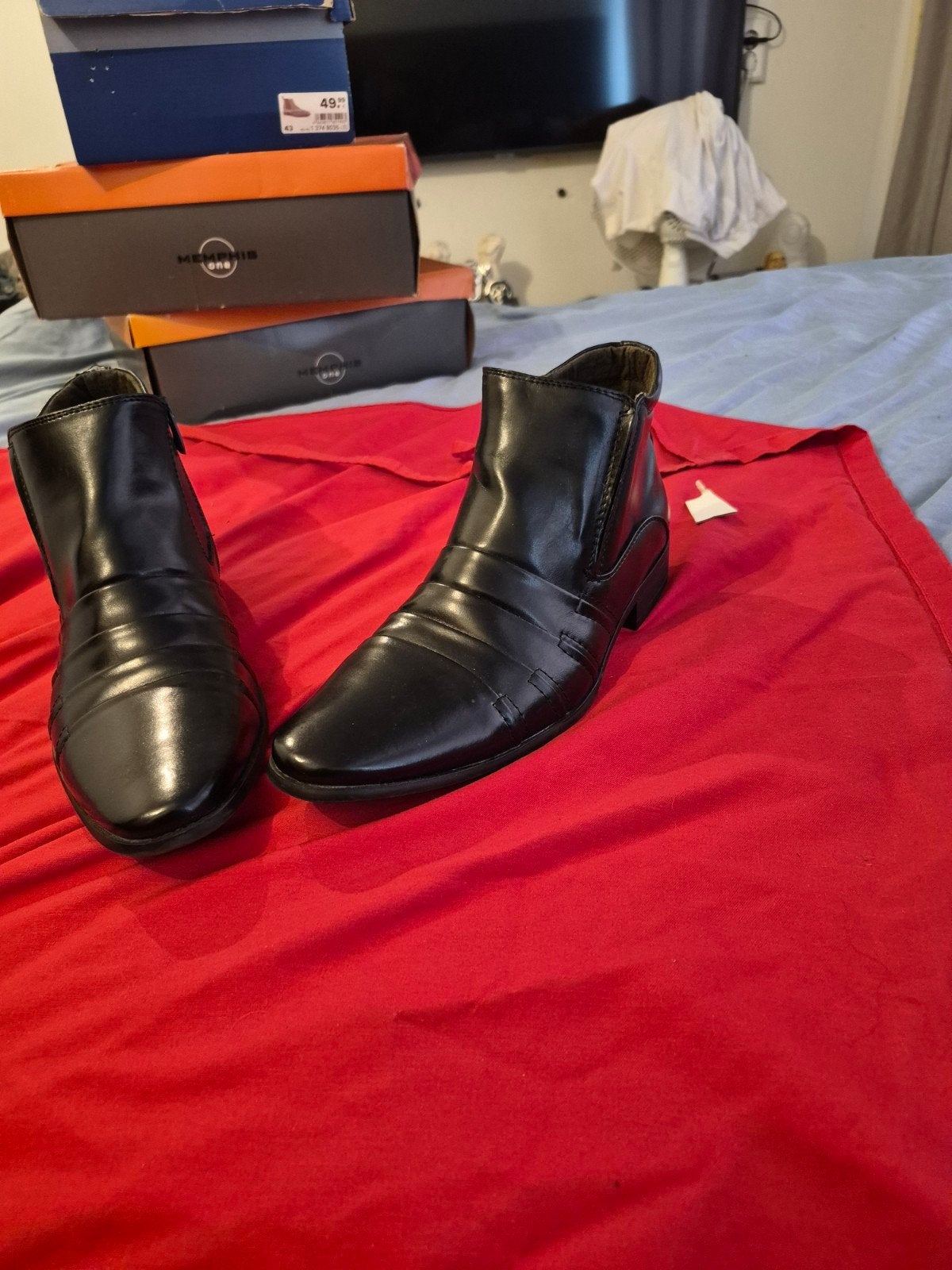 Nieuwe zwarte herenlaarzen - maat 41, Kleding | Heren, Schoenen, Onbekend, Zwart, Boots, Nieuw