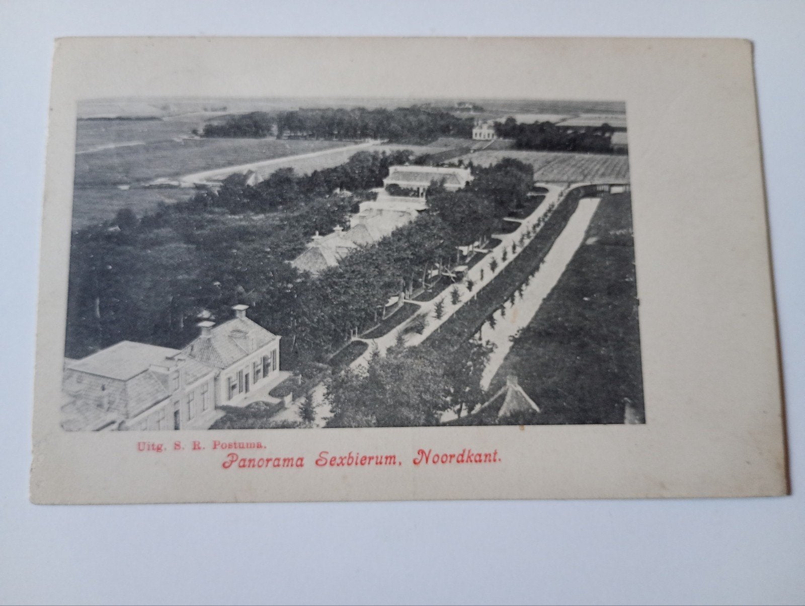 Sexbierum Panorama Noordkant 1907, Verzamelen, Ophalen of Verzenden, Voor 1920, Gelopen, Friesland