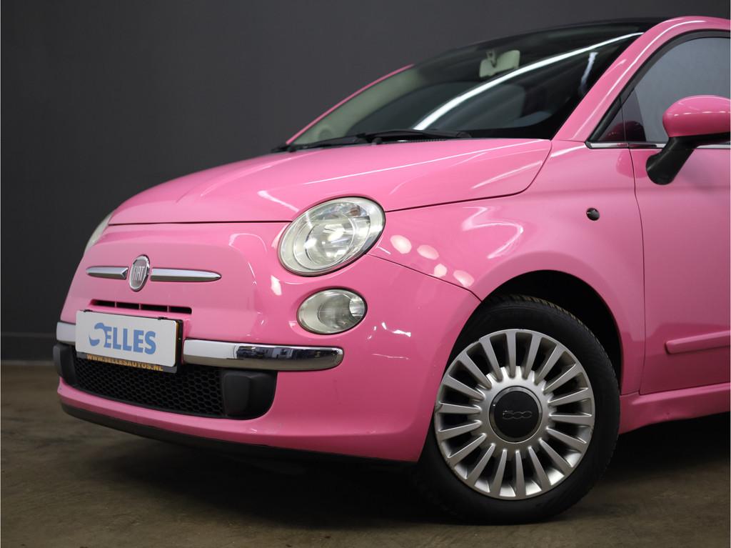 Fiat 500 1.2 Rosa | Automaat | Opendak (bj 2011), Euro 5, Stof, Gebruikt, Origineel Nederlands