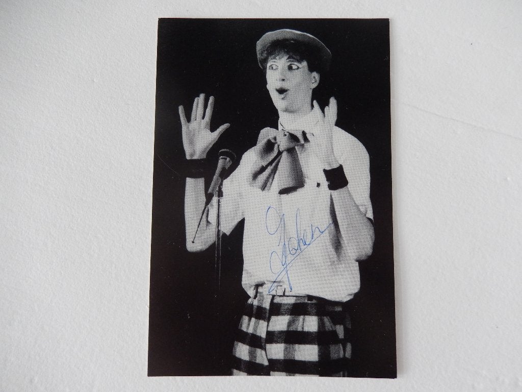* Foto kaart met handtekening Jochem van Gelder uit jaren 80, Ophalen of Verzenden, Zo goed als nieuw, Foto of Kaart, Gesigneerd