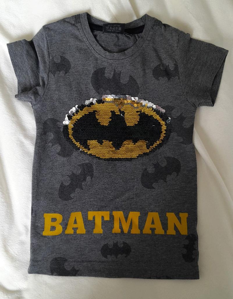 Batman T-shirt met pailletten - Maat 92, Ophalen, Gebruikt, Philipp Plein, Shirt of Longsleeve