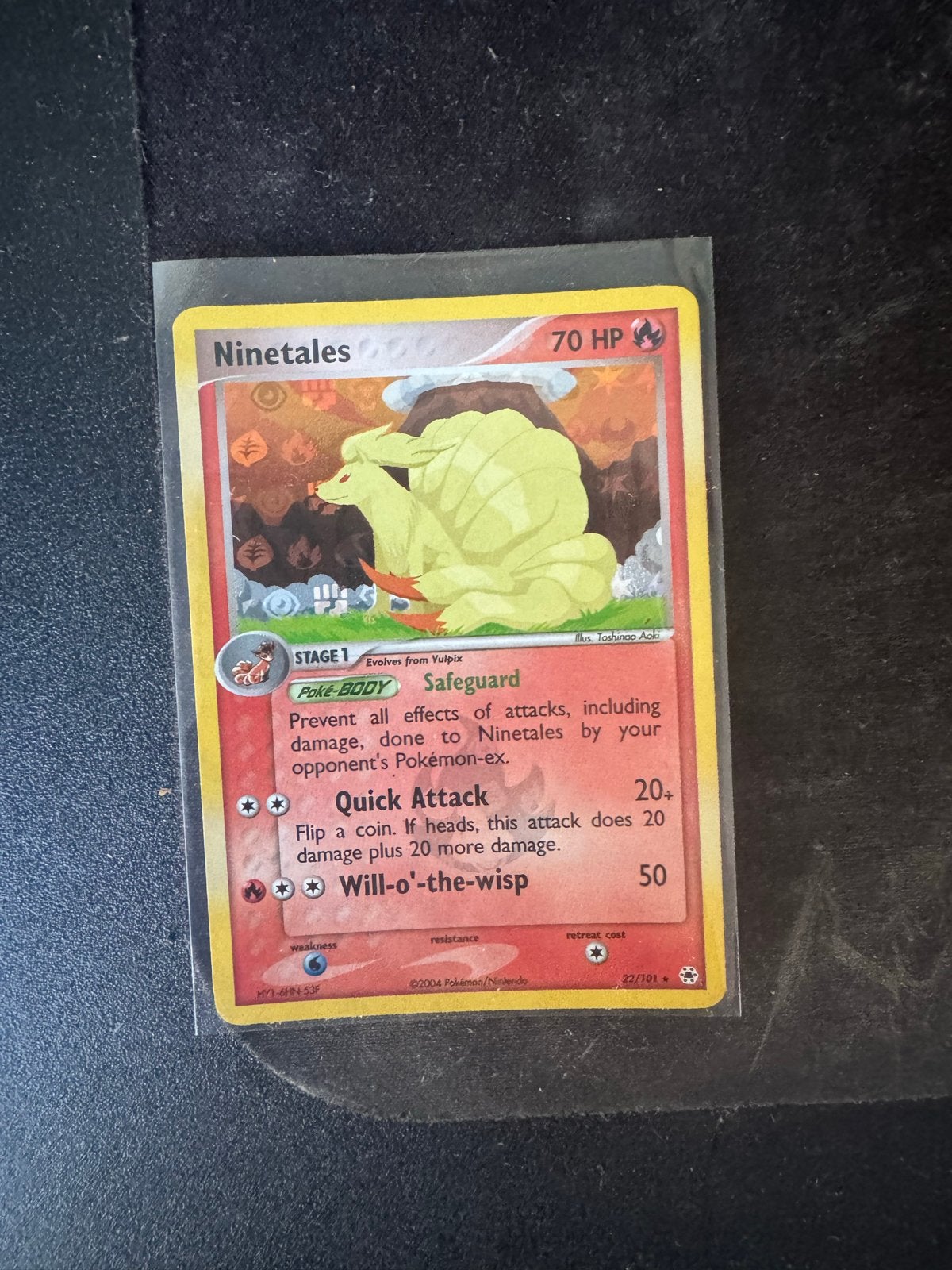 Ninetales 22/101 Pokémon kaart, Ophalen of Verzenden, Gebruikt, Losse kaart