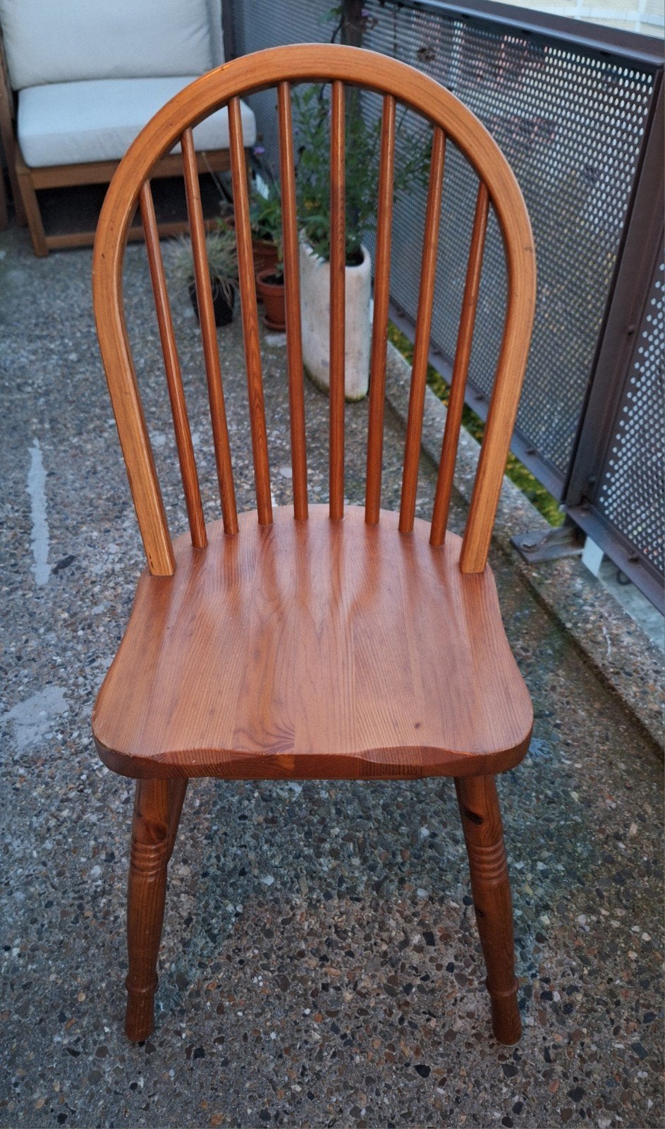 Houten stoel met spijlen - vintage stijl, Ophalen, Gebruikt, Bruin, Vintage
