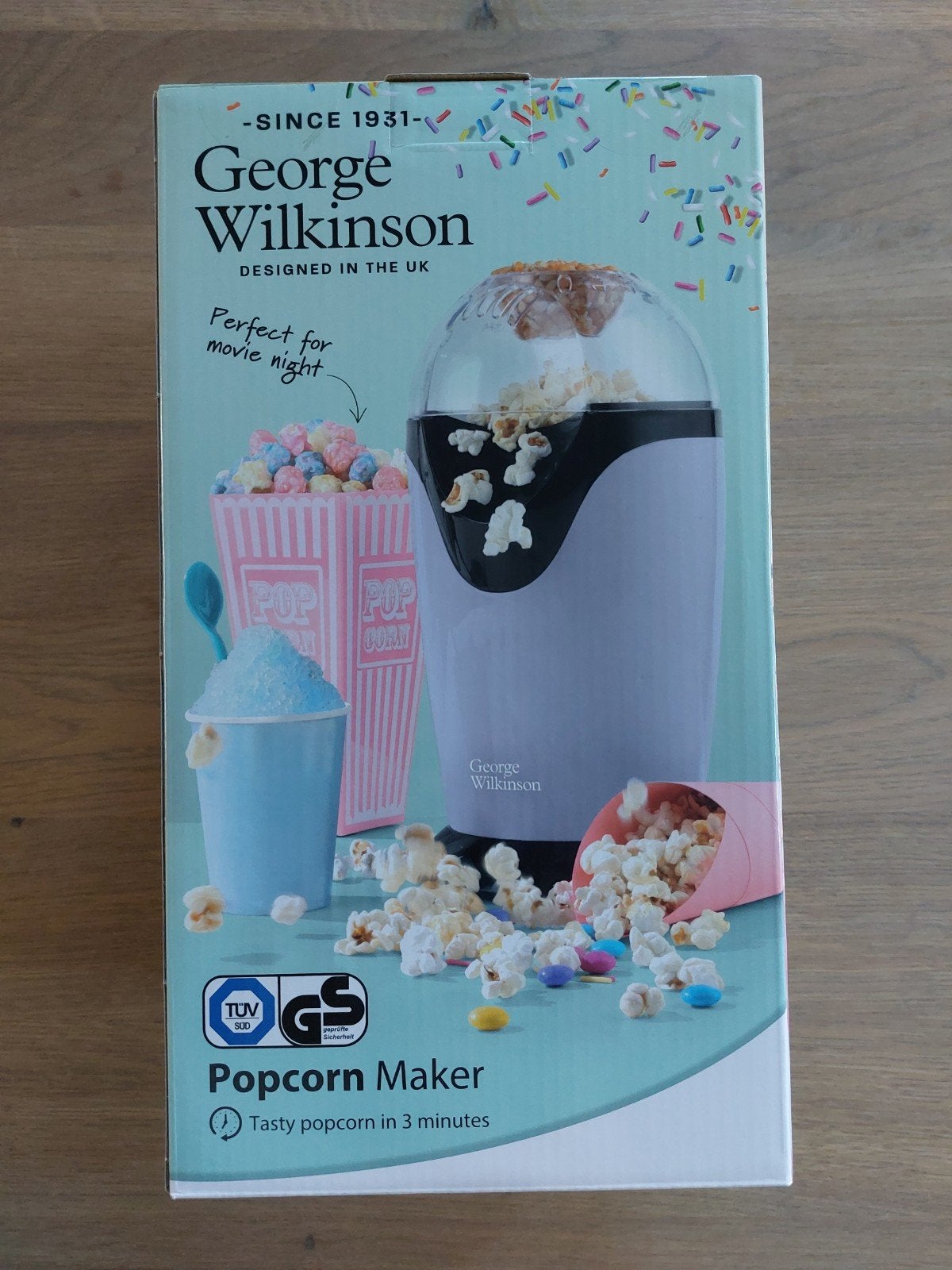 George Wilkinson Popcornmaker - Nieuw in doos!, Overige typen, Paars, Nieuw, Ophalen of Verzenden