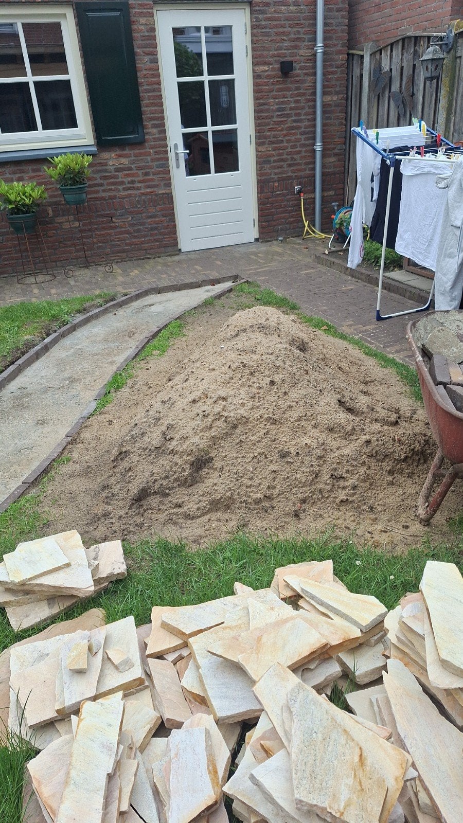 Gratis zwart en geel zand, Tuin en Terras, Zand, Ophalen of Verzenden, Ophoogzand