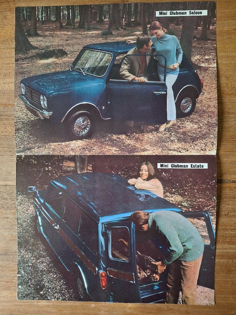 Austin Mini Clubman brochure uit 1970, Ophalen of Verzenden, Gelezen, Overige merken