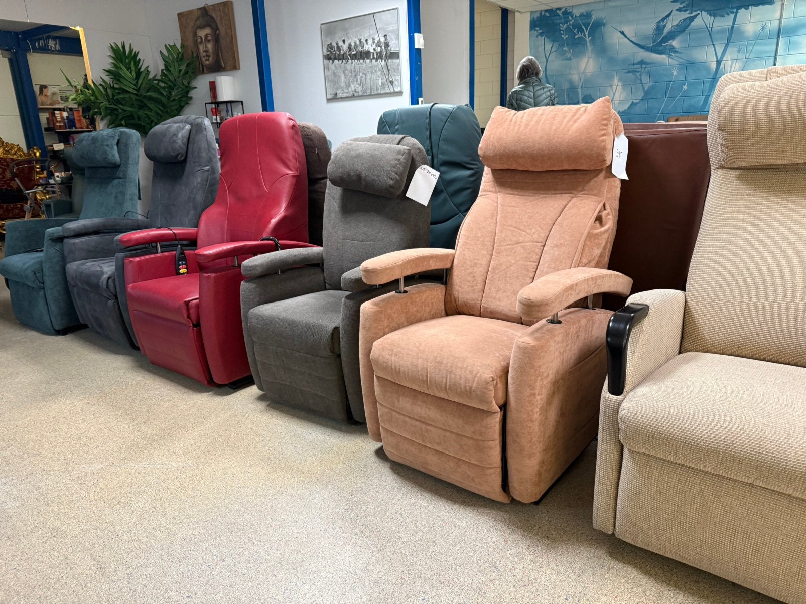 Tweedehands outlet Fitform fauteuil relax sta op stoel, Ruim 100 A merken in alle kleuren en maten, Minder dan 75 cm, Ophalen of Verzenden
