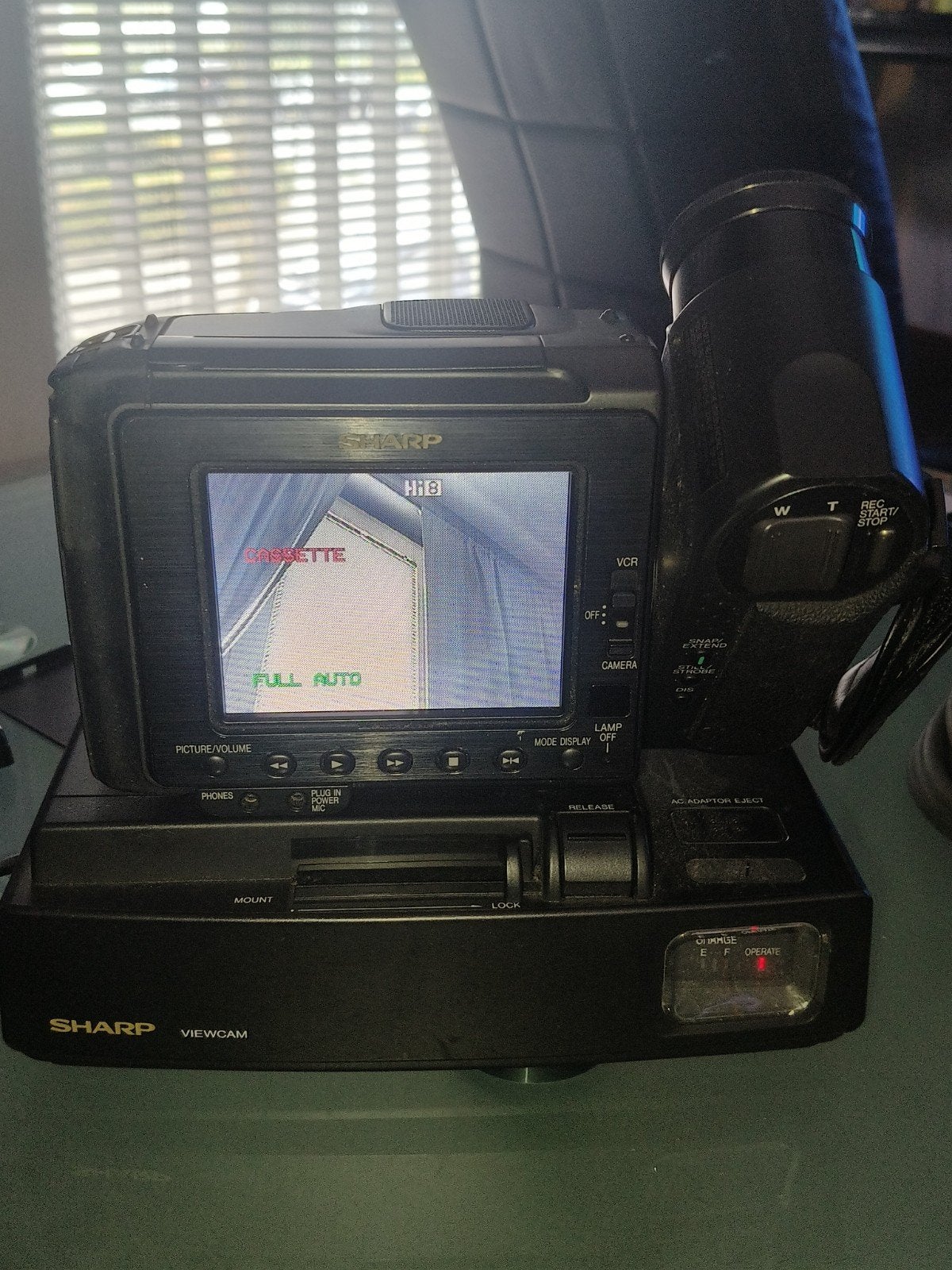 Sharp Viewcam Hi8 Videocamera met accessoires, Ophalen of Verzenden, Hi 8, Camera