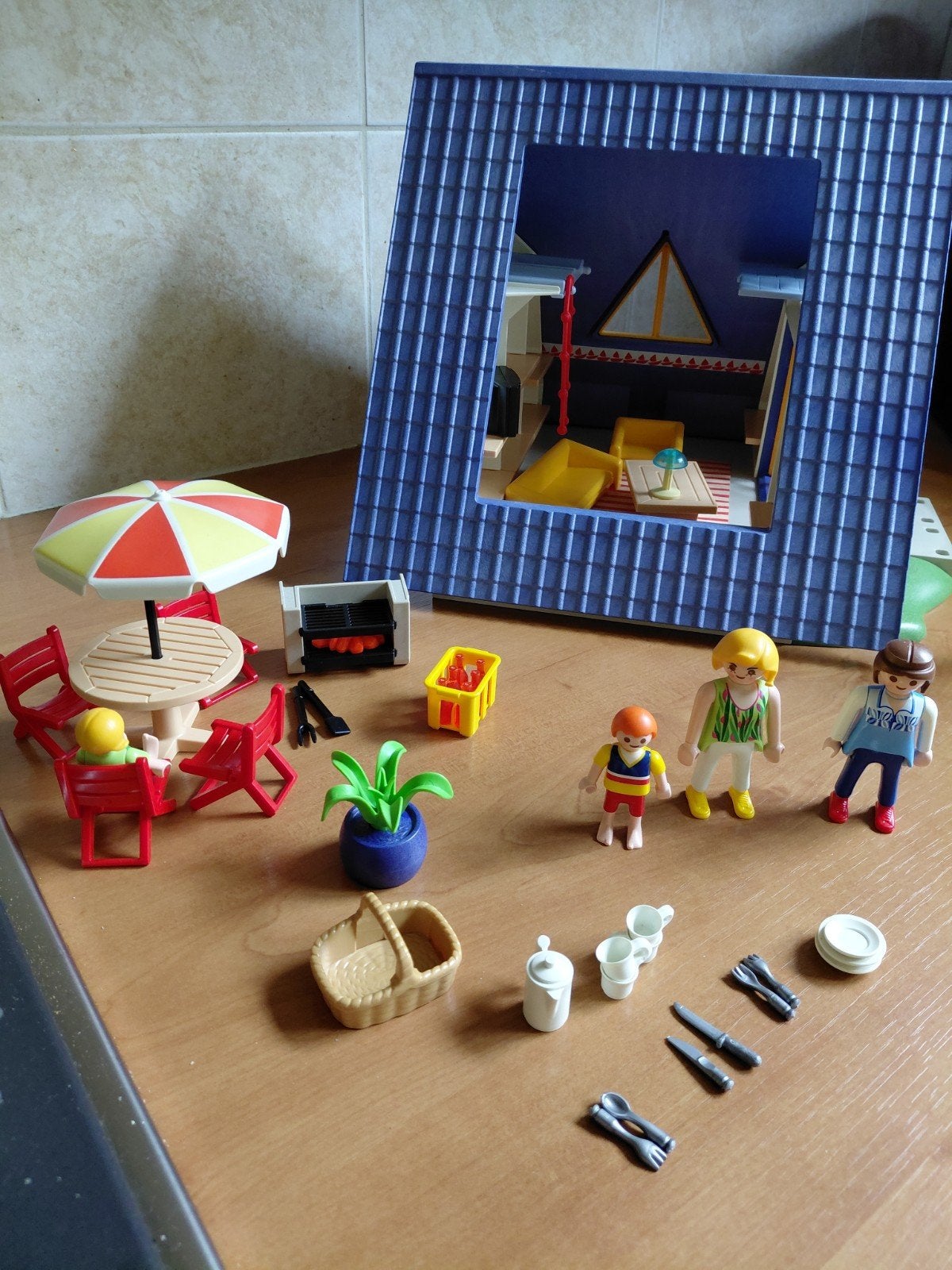 Playmobil Zomerhuis met Familie en Accessoires, Ophalen, Gebruikt, Gebouw, Complete set