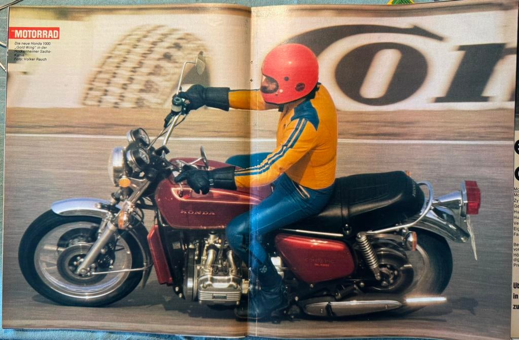Poster 1975 Honda GoldWing GL1000, Ophalen of Verzenden, Zo goed als nieuw, Motoren