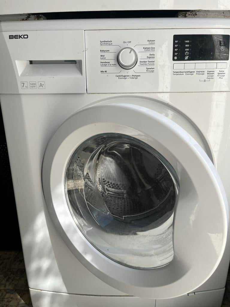 Beko Wasmachine 7kg 1400 toeren A+en Bosch Droger klase 4, Gebruikt, Ophalen of Verzenden, 85 tot 90 cm, 1200 tot 1600 toeren