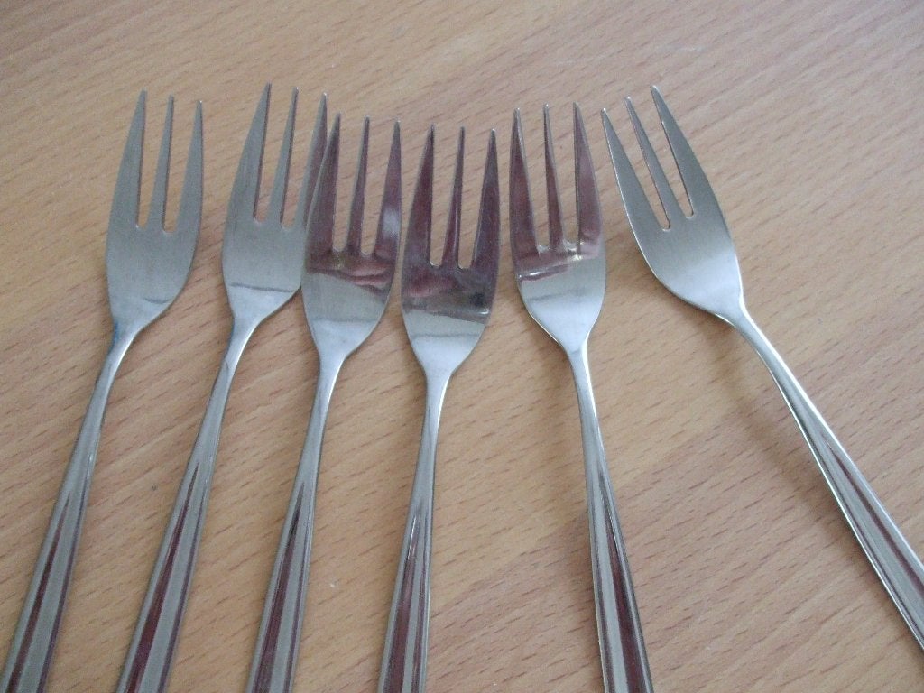 Te koop 2 x set gebakvorken.(nieuw)., Ophalen of Verzenden, Nieuw, Rvs of Chroom, Bestekset