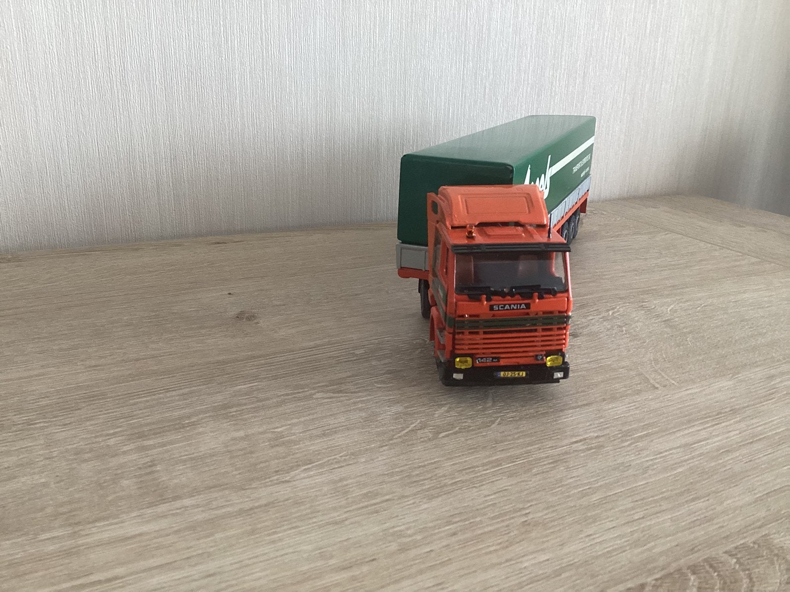 Tekno Scania 142M Stuuras Spoilers Antenne Oplegger APPELS, Ophalen of Verzenden, Bus of Vrachtwagen, Tekno