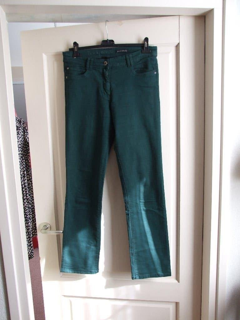 Zgan Bonita donkergroene jeans maat 40, Maat 38/40 (M), Bonita, Ophalen of Verzenden, Zo goed als nieuw