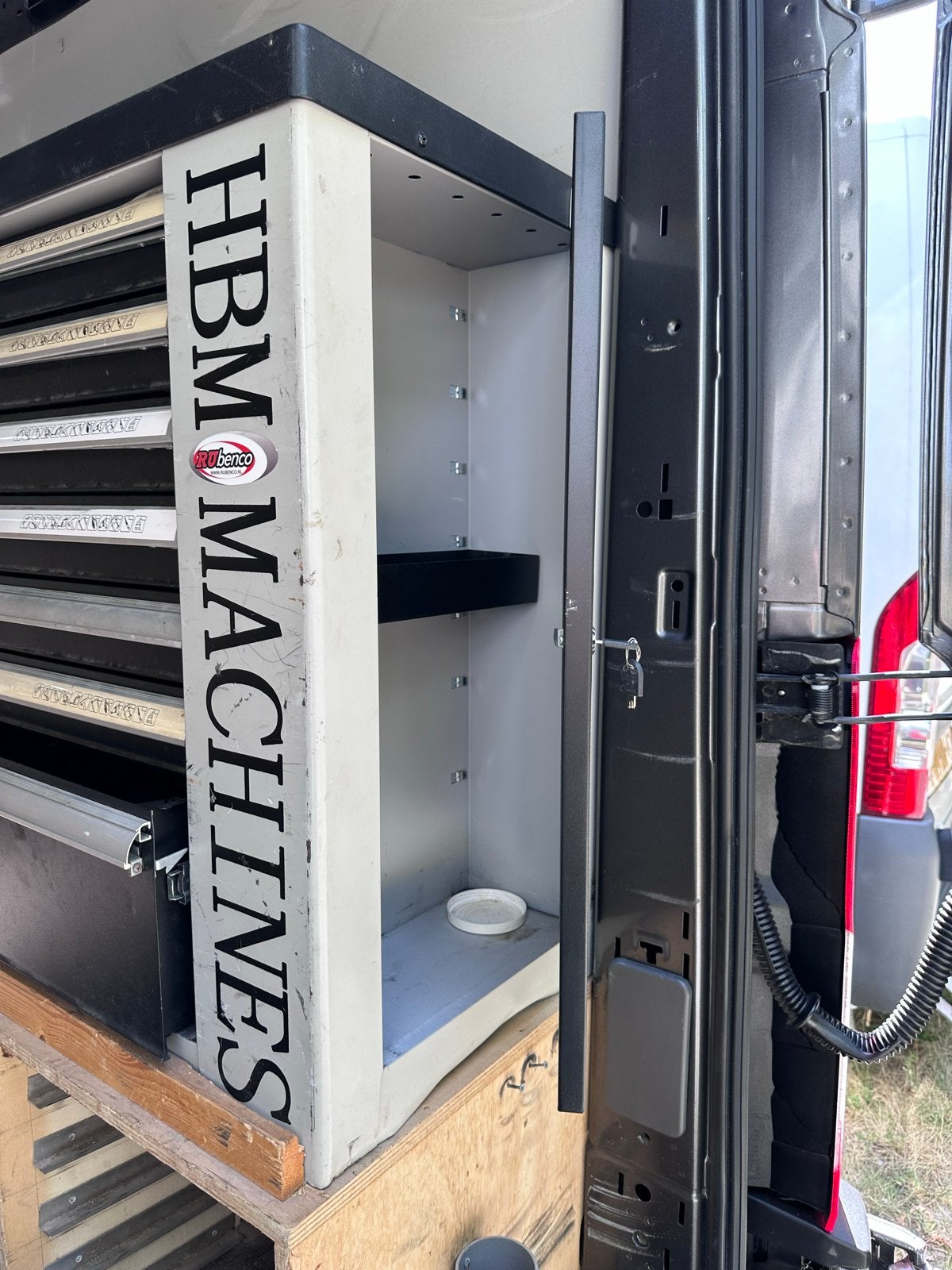 Bedrijfswageninrichting HBM Machines & Houten Rekken, Zakelijke goederen, Kantoor en Winkelinrichting | Magazijn, Stelling en Opslag