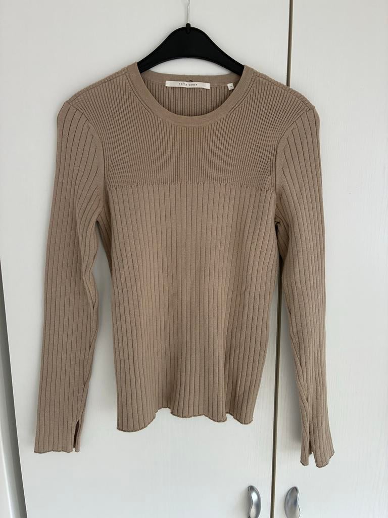 Ribgebreide trui van YAYA Women, maat M, in prima staat, Ophalen of Verzenden, Zo goed als nieuw, Maat 38/40 (M), Beige