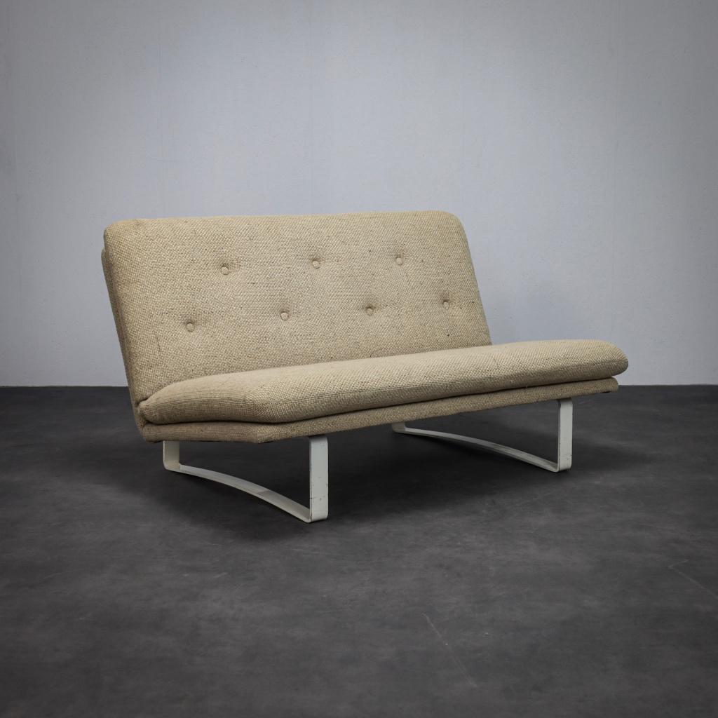 C684 Design tweezitsbank Kho Liang Ie Artifort, jaren 1970, Ophalen, Gebruikt, Tweepersoons, 75 tot 100 cm