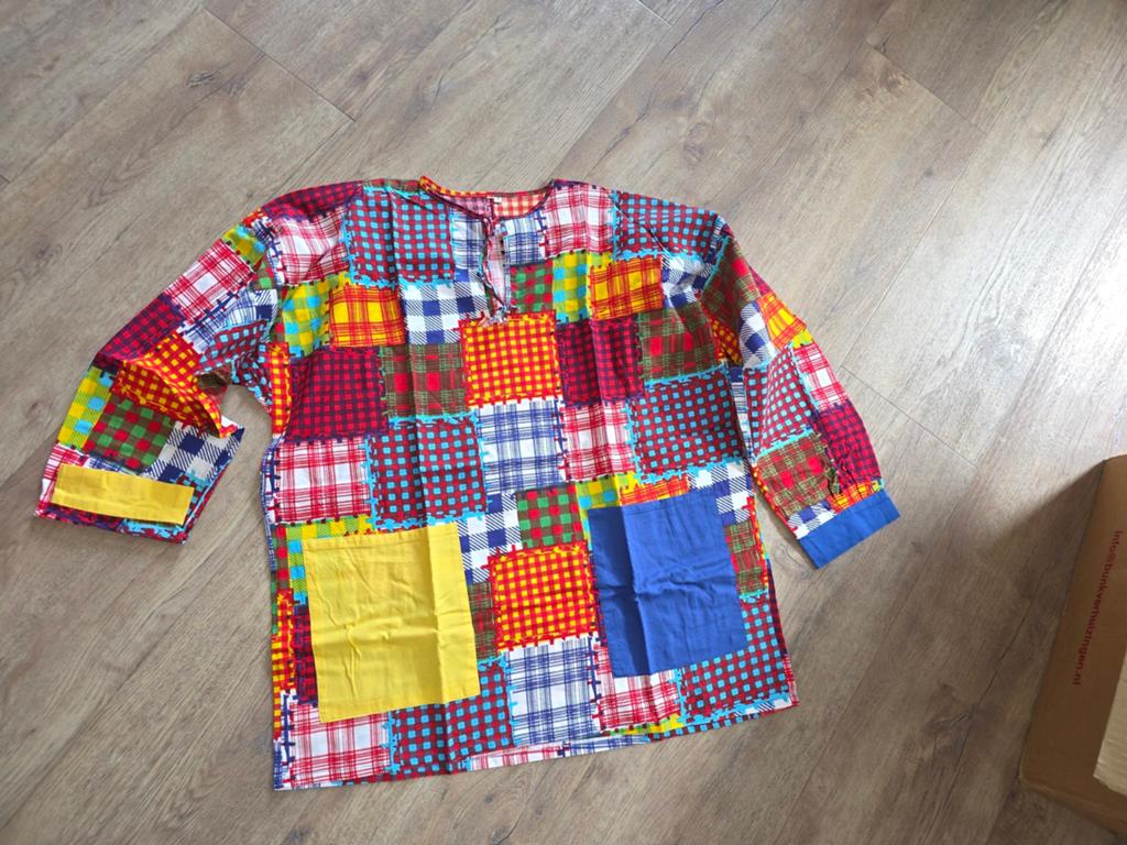 Kleurrijke Patchwork Blouse - Hippie Stijl, Onbekend, Ophalen of Verzenden, Zo goed als nieuw, Maat 46/48 (XL) of groter