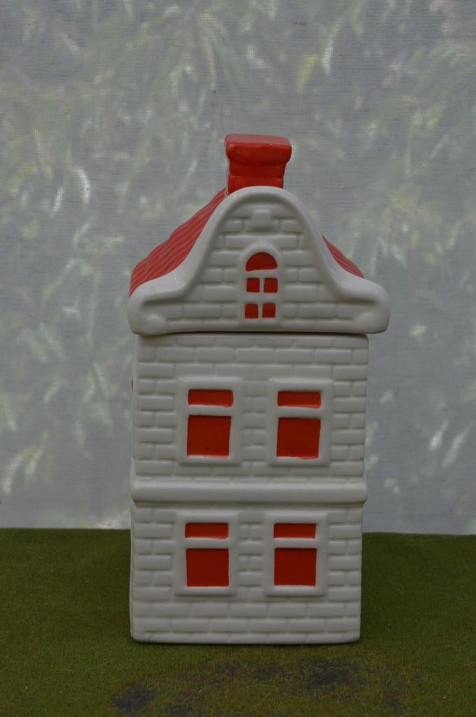 kerst postcodeloterij huis / koektrommel, Diversen, Kerst, Gebruikt, Ophalen of Verzenden
