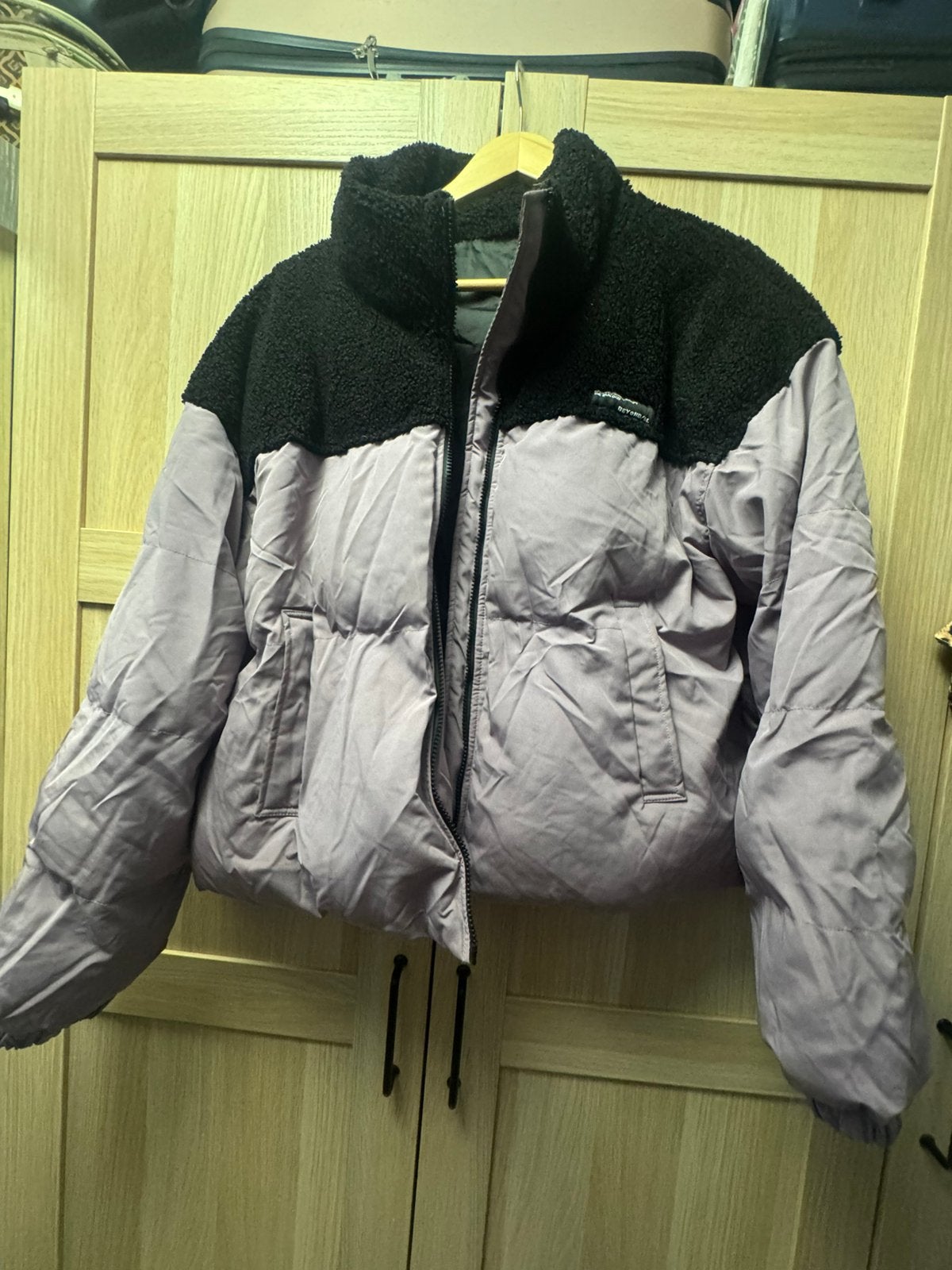 Puffer jacket, Verzenden, Zo goed als nieuw, Maat 46 (S) of kleiner, Paars