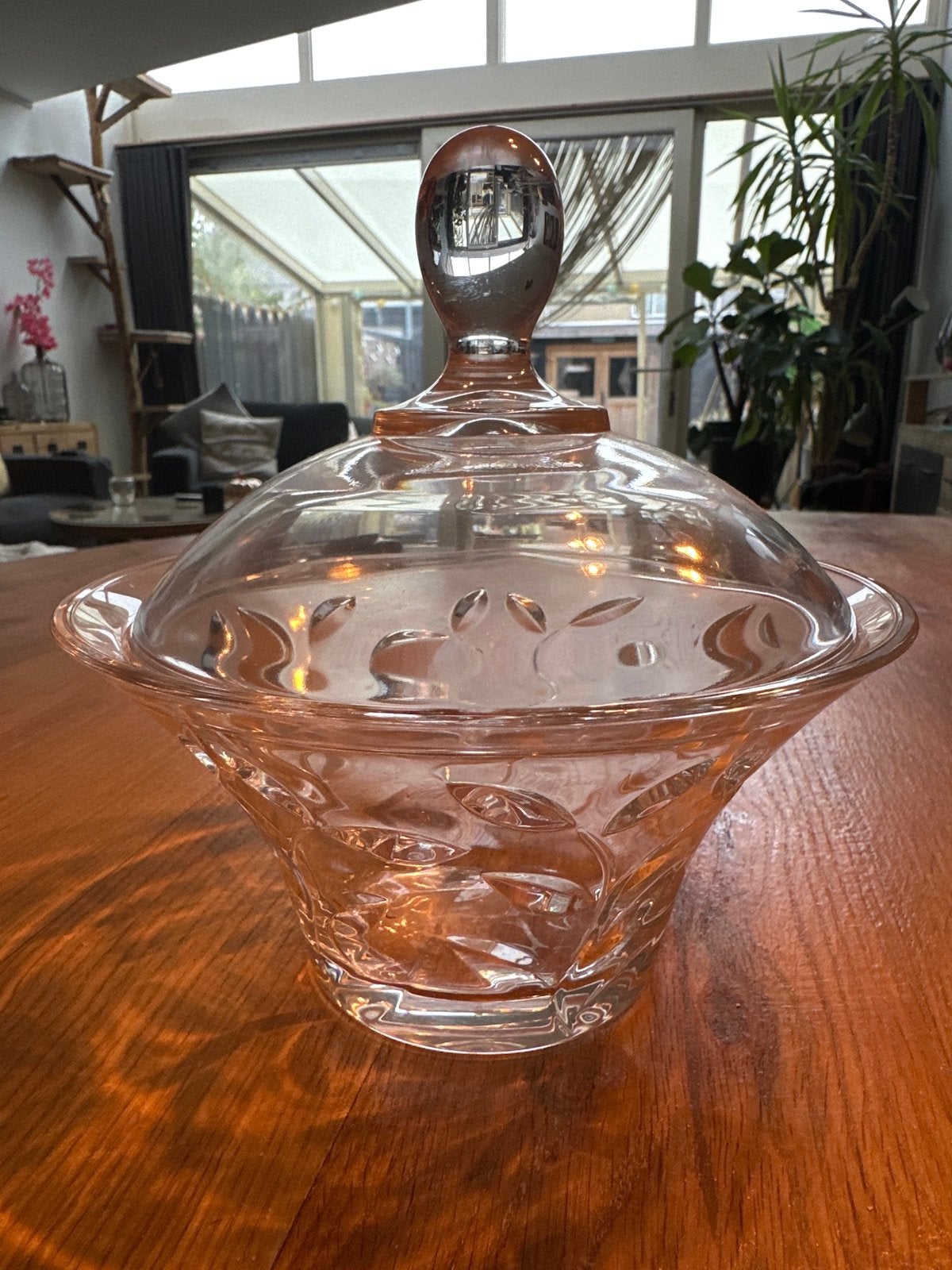 Bonbonniere Snoeppot Kristal Jaren '70/'80, Ophalen of Verzenden