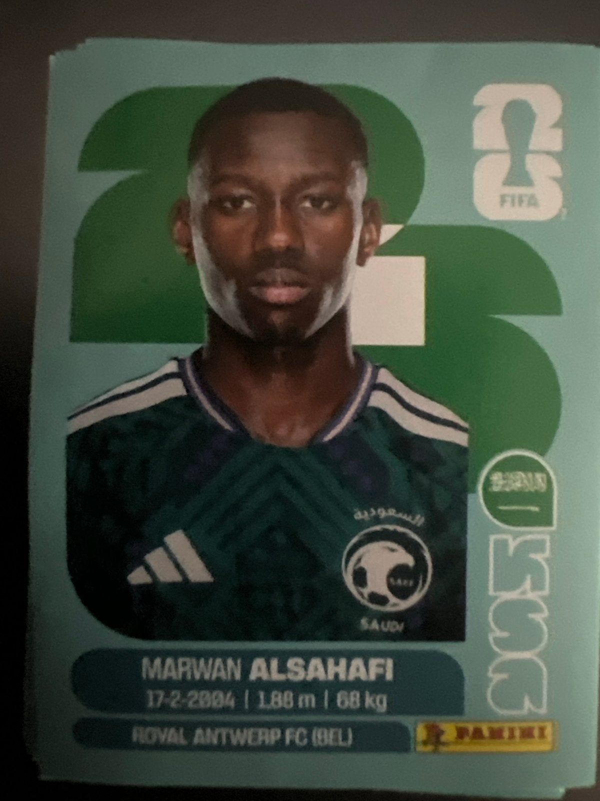 Panini FIFA World Cup 2026 Marwan Alsahafi sticket, Verzamelen, Verzenden, Nieuw, Buitenlandse clubs, Spelerskaart