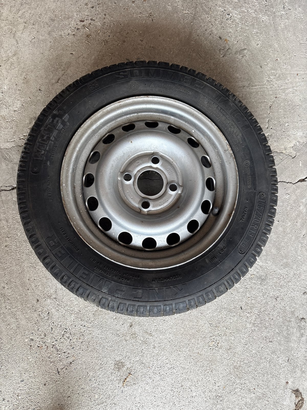 Stalen Velg van gebruikt aanhangerwiel, Ophalen, Gebruikt