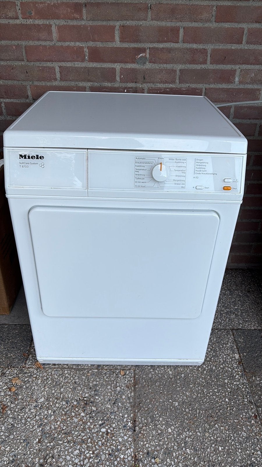 Miele T8703 afvoerdroger, Witgoed en Apparatuur, 6 tot 8 kg, Luchtafvoer, Ophalen of Verzenden, Zo goed als nieuw