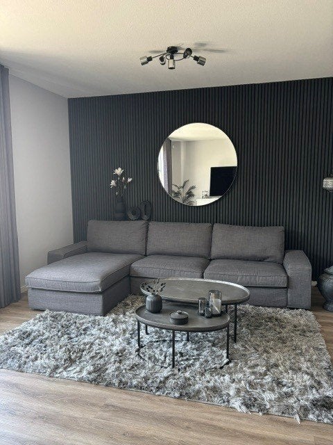 KIVIK 4-zitsbank met chaise longue, Ophalen, 75 tot 100 cm, Rechte bank, Stof