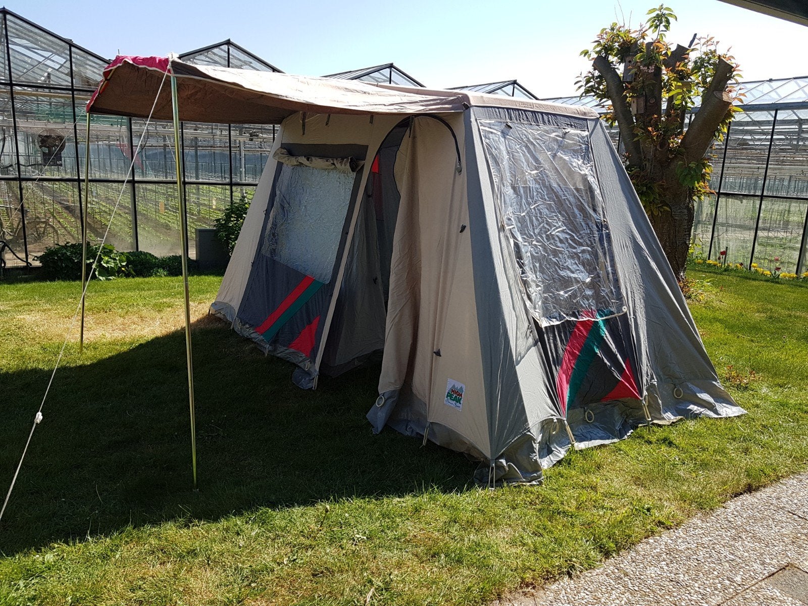 Kleine High Peak bungalowtent (2-3 personen), Ophalen, Gebruikt, Tot en met 3