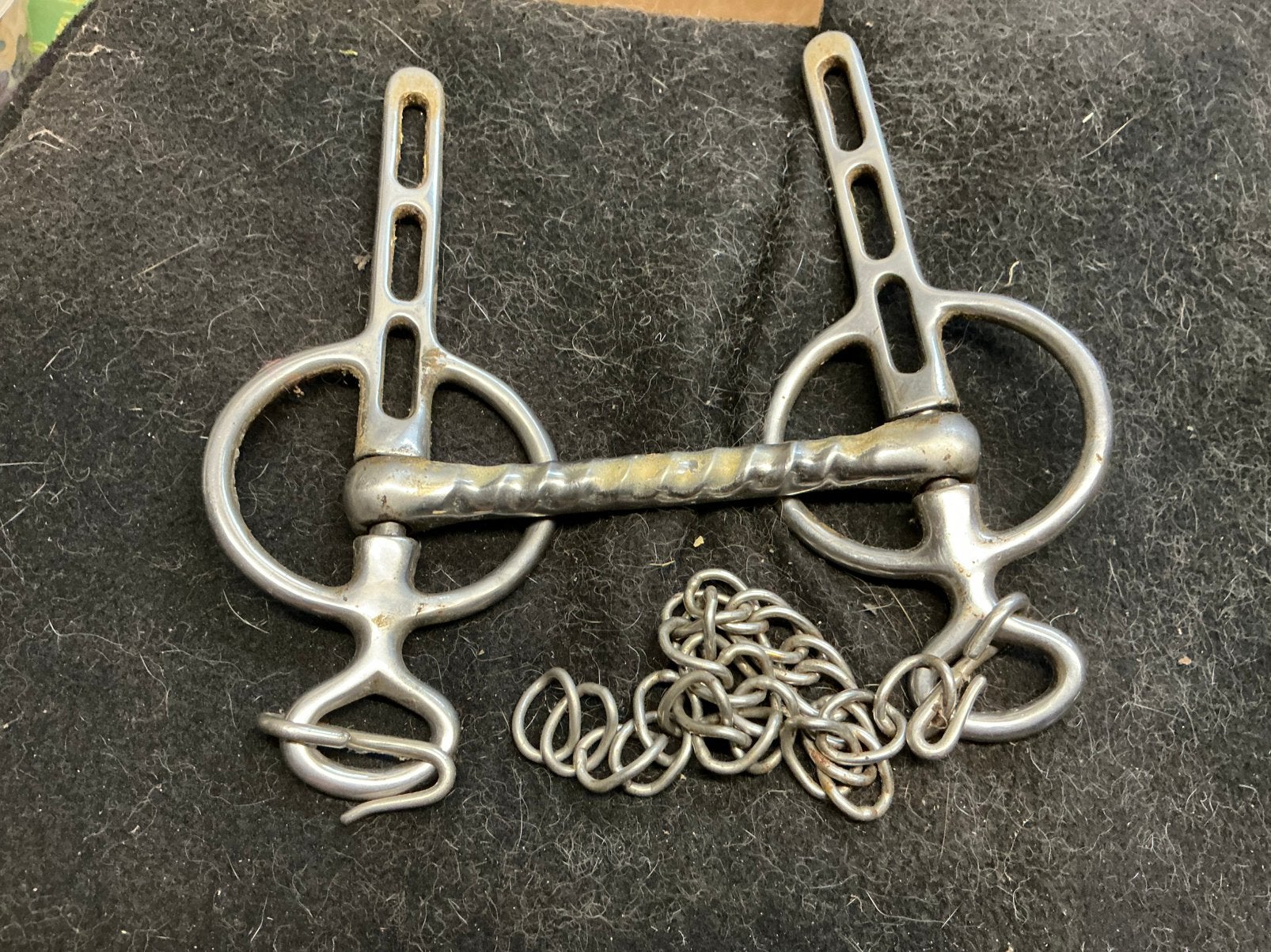 Menbit met kinketting ( stang 15 cm), Ophalen of Verzenden, Gebruikt, Overige disciplines, Bit