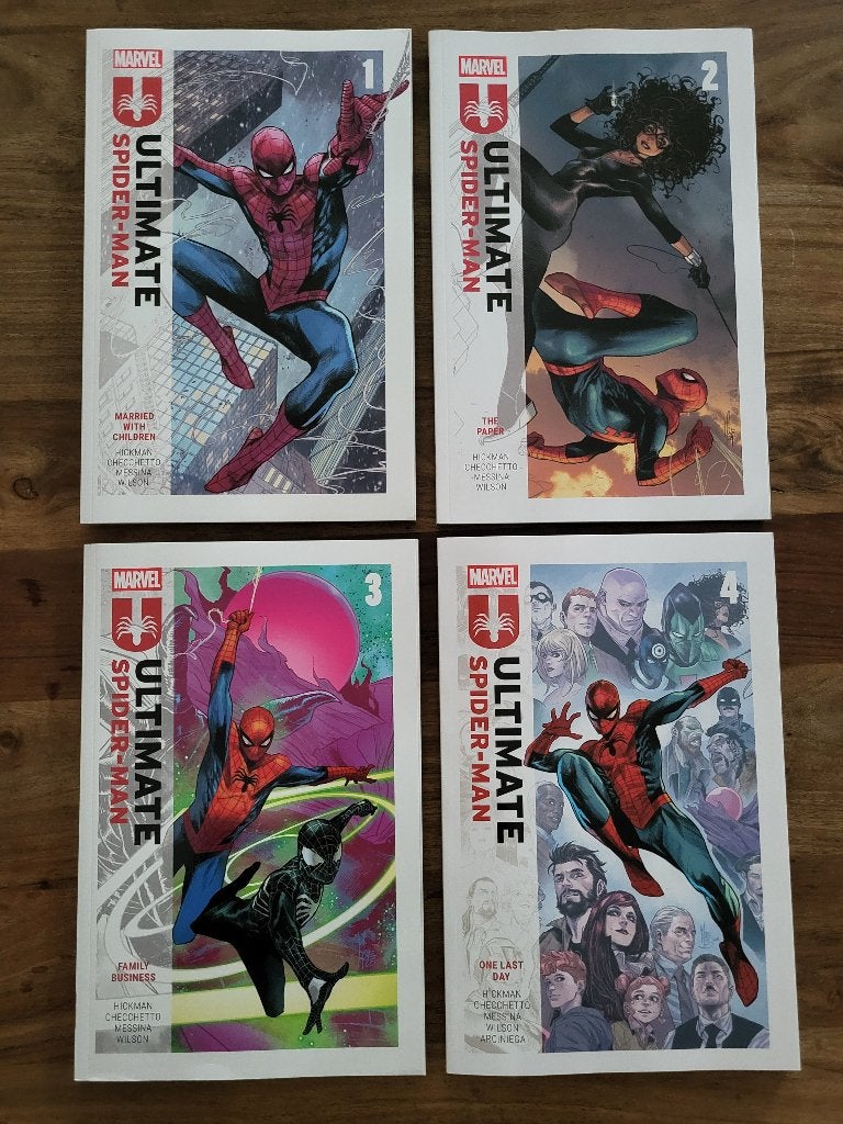 Ultimate Spider-man 1, 2, 3, 4 TPB Hickman, Checchetto, Boeken, Strips | Comics, Complete serie of reeks, Ophalen, Zo goed als nieuw