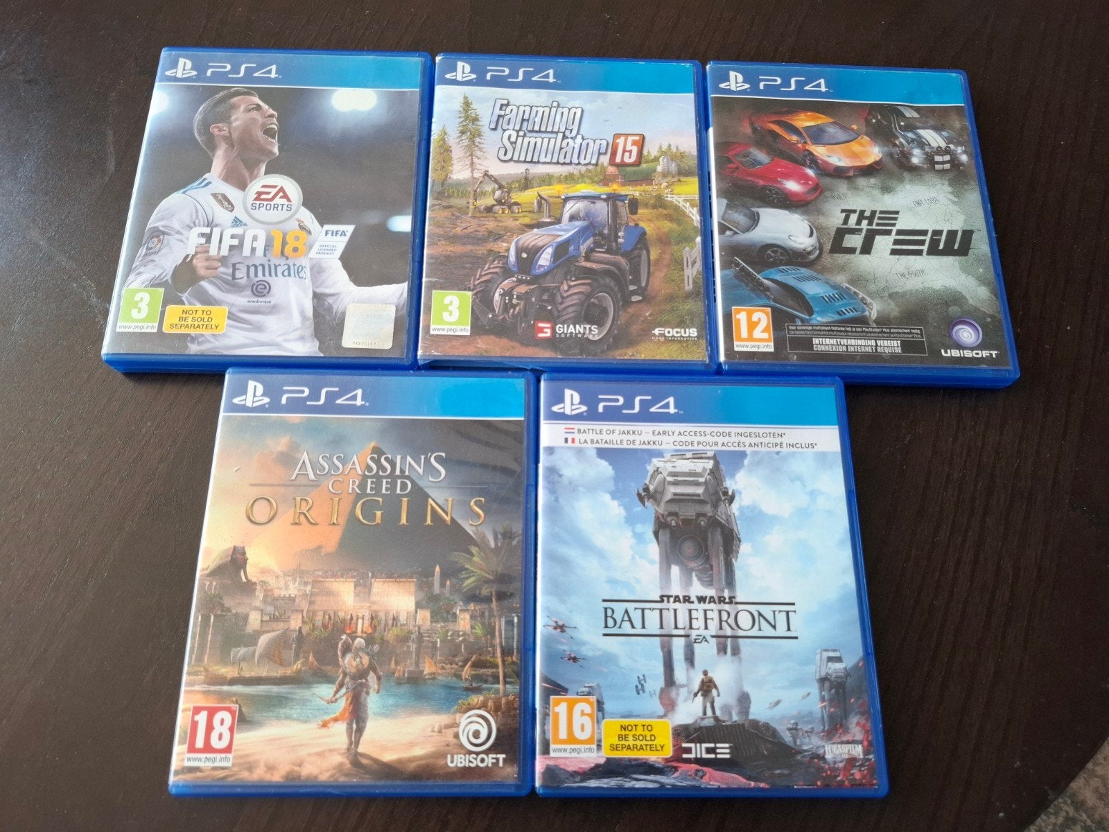 PS4 Games Bundel Assassin's Creed, FIFA, Battlefront, The C, Avontuur en Actie, Online, Gebruikt, Ophalen of Verzenden