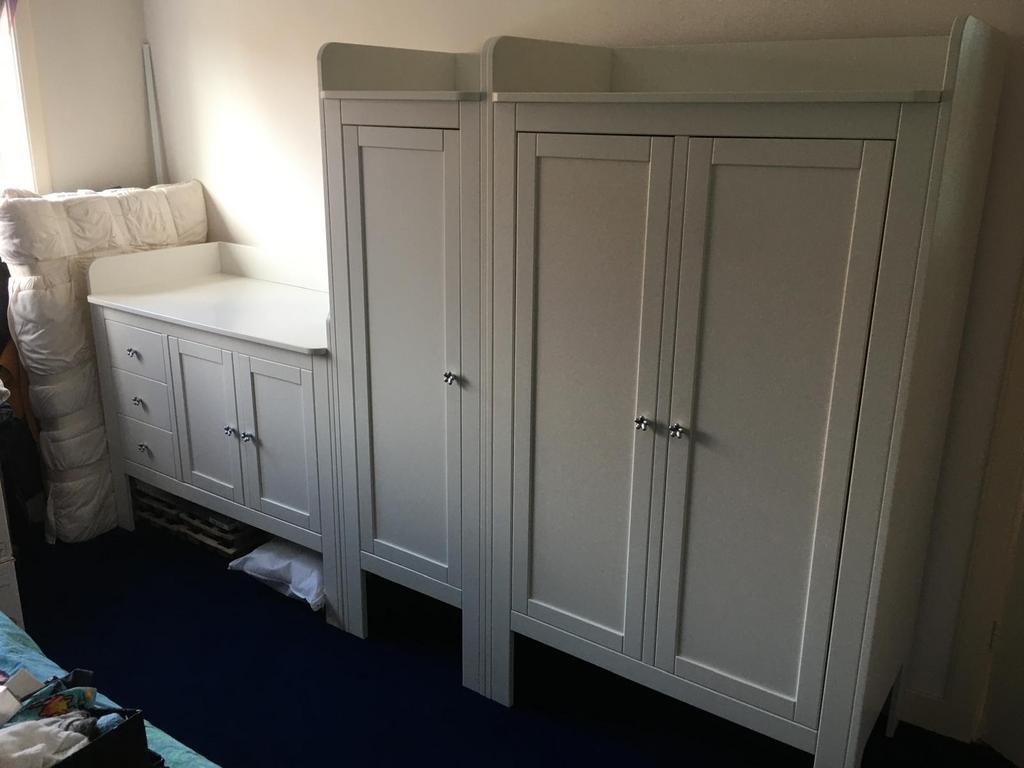 Kinderkamer/babykamer, wit, 5-delig, luxe uitvoering., Kinderen en Baby's, Kinderkamer | Complete kinderkamers, Ophalen, Gebruikt