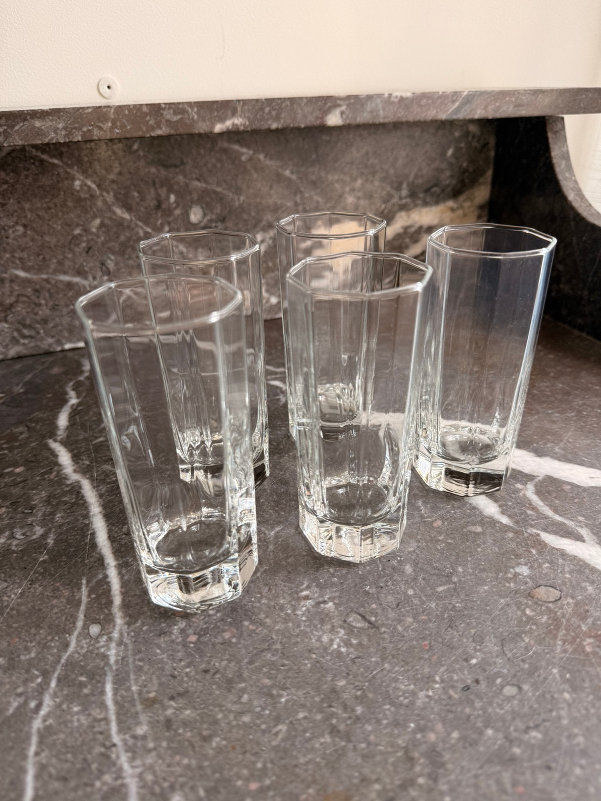 Vintage Luminarc Octime longdrinkglazen | Arcoroc France, Ophalen of Verzenden, Gebruikt, Overige typen