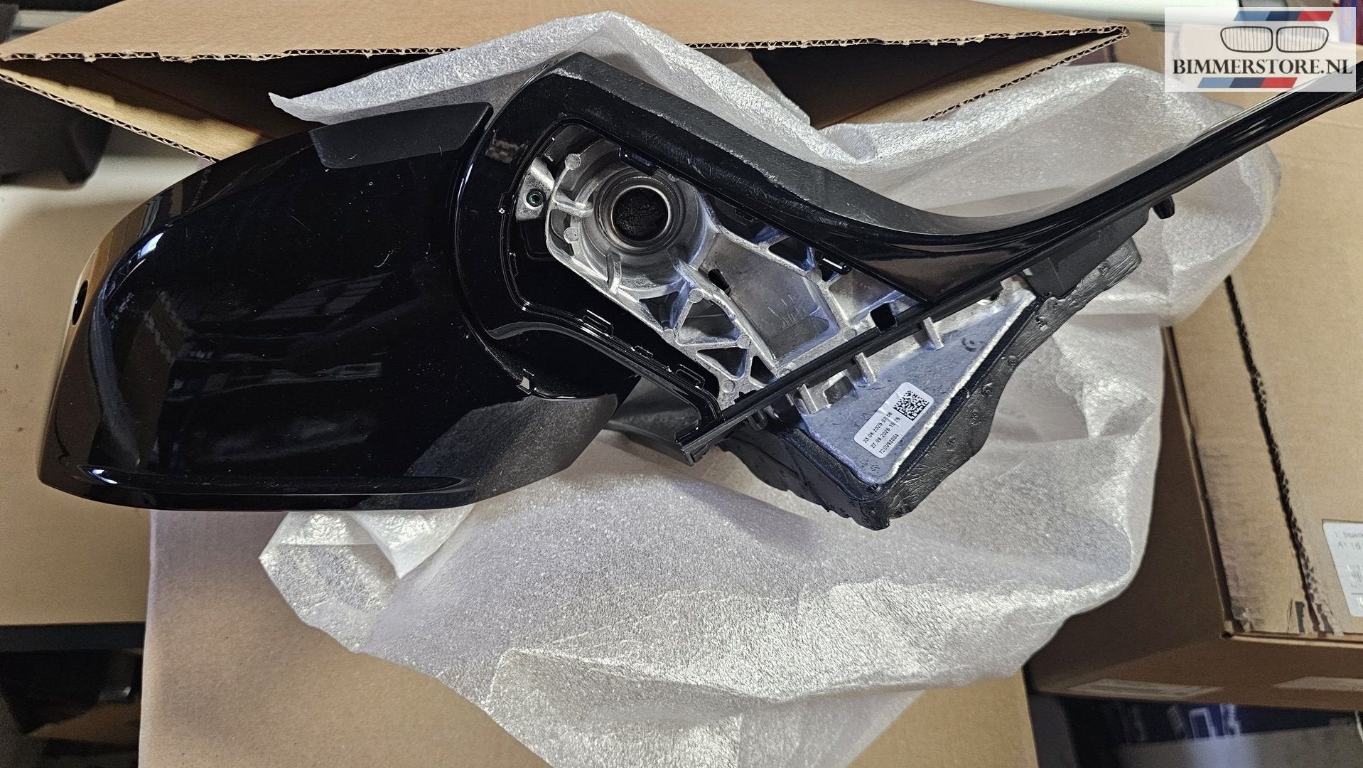 Buitenspiegel set zwart hooglans zonder spiegelglas BMW 5 se, Gebruikt, -, Ophalen of Verzenden, -