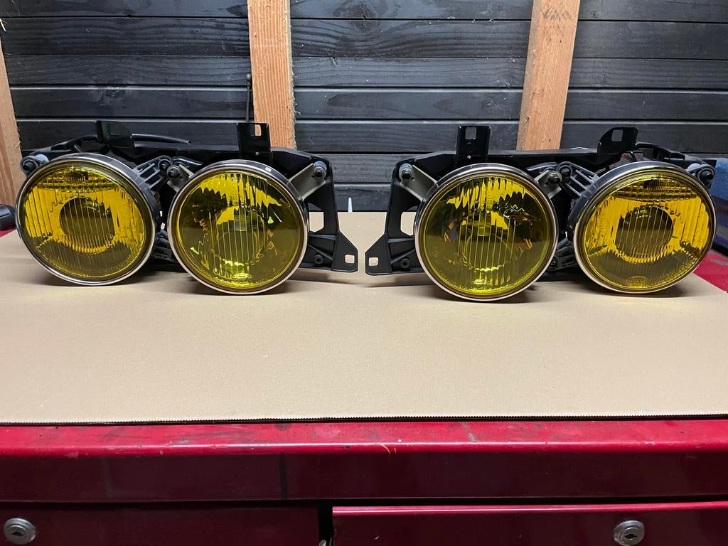 Set nieuwe BMW E32 / E34 yellow Ellipsoïde Smiley Koplampen, Auto-onderdelen, Ophalen, Nieuw, BMW