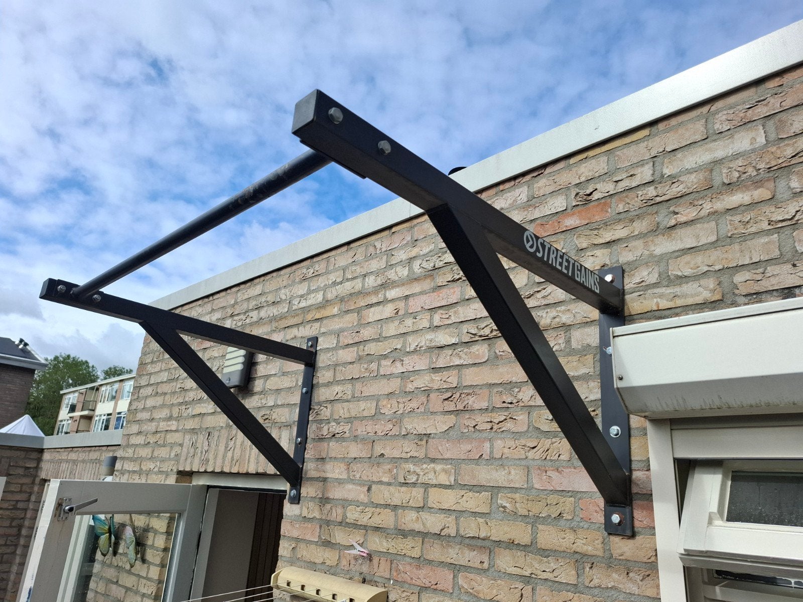 Zware StreetGains Optrekstang, Sport en Fitness, Fitnessmaterialen, Ophalen, Gebruikt