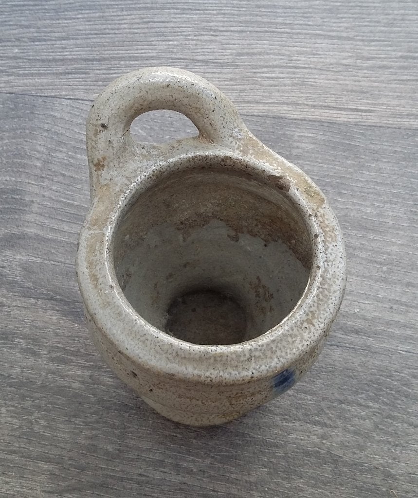18 de eeuw Wijwatervat Bouffioulx Steengoed Gres Bodemvondst, Ophalen of Verzenden