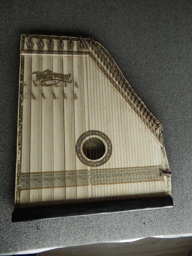 Citer / Zither Weltrecord , oud- vintage, Muziek en Instrumenten, Ophalen, Gebruikt