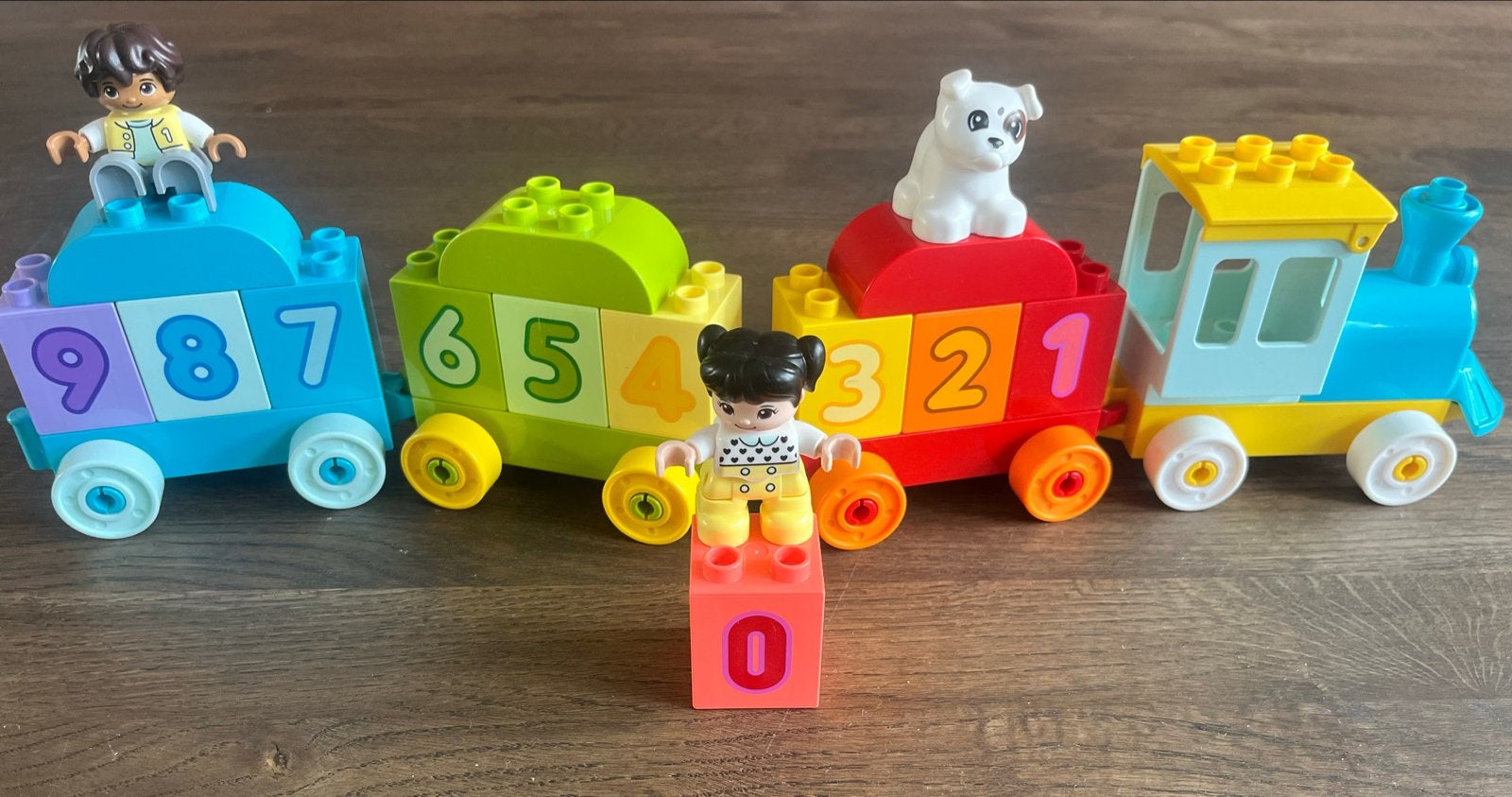 Lego Duplo Cijfertrein met poppetjes en dier, Inclusief minifiguren, Gebruikt, Overige thema's, Ophalen of Verzenden