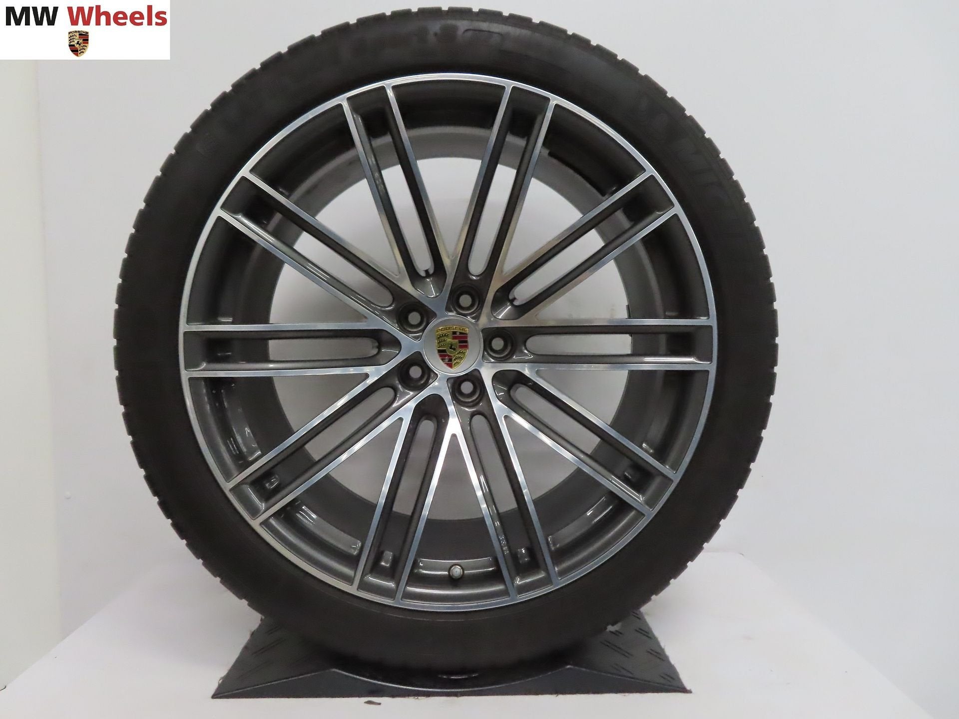 Originele Porsche Macan Turbo IV 21 inch velgen zomerbanden, Auto-onderdelen, Banden en Velgen, Gebruikt, -, 265 mm, -