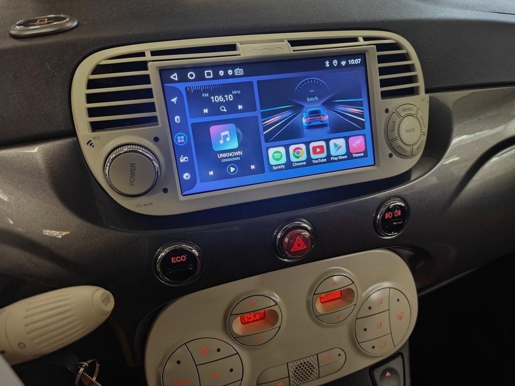 Fiat 500 Lounge Cult NL / Carplay / Rood Leder / Panodak / X, Gebruikt, 905 kg, Handgeschakeld, 26 km/l