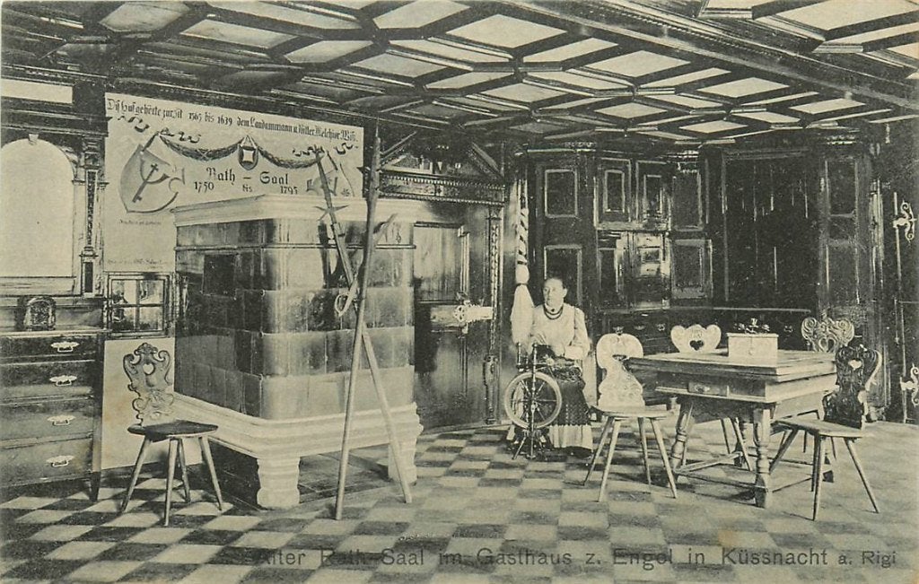 379-038-023 Kussnacht a Rigi Gasthaus z Engel, Ophalen of Verzenden, Voor 1920, Overig Europa