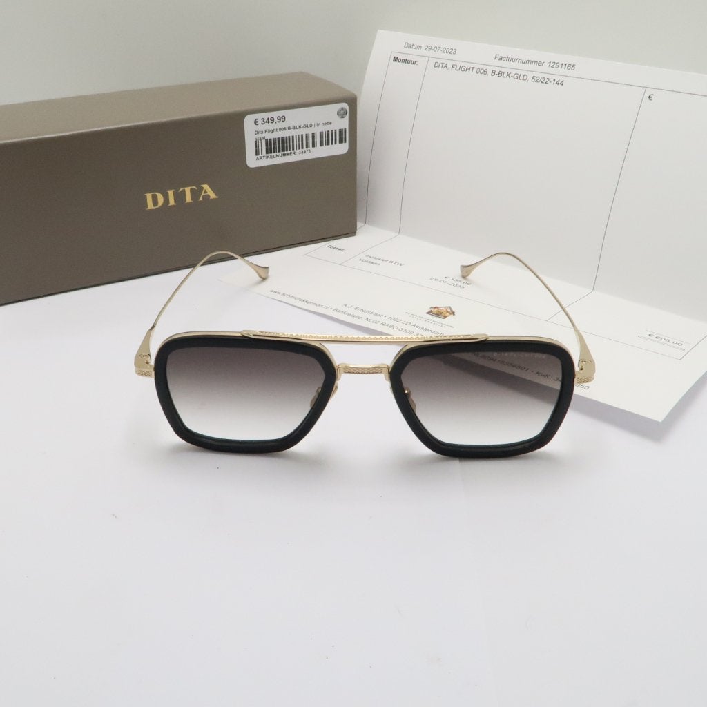 Dita Flight 006 B-BLK-GLD | In nette staat, Dita, Zo goed als nieuw, Support@dita.com, 9191 Irvine Center Drive, Suite 300
Irvine, CA 92618
USA