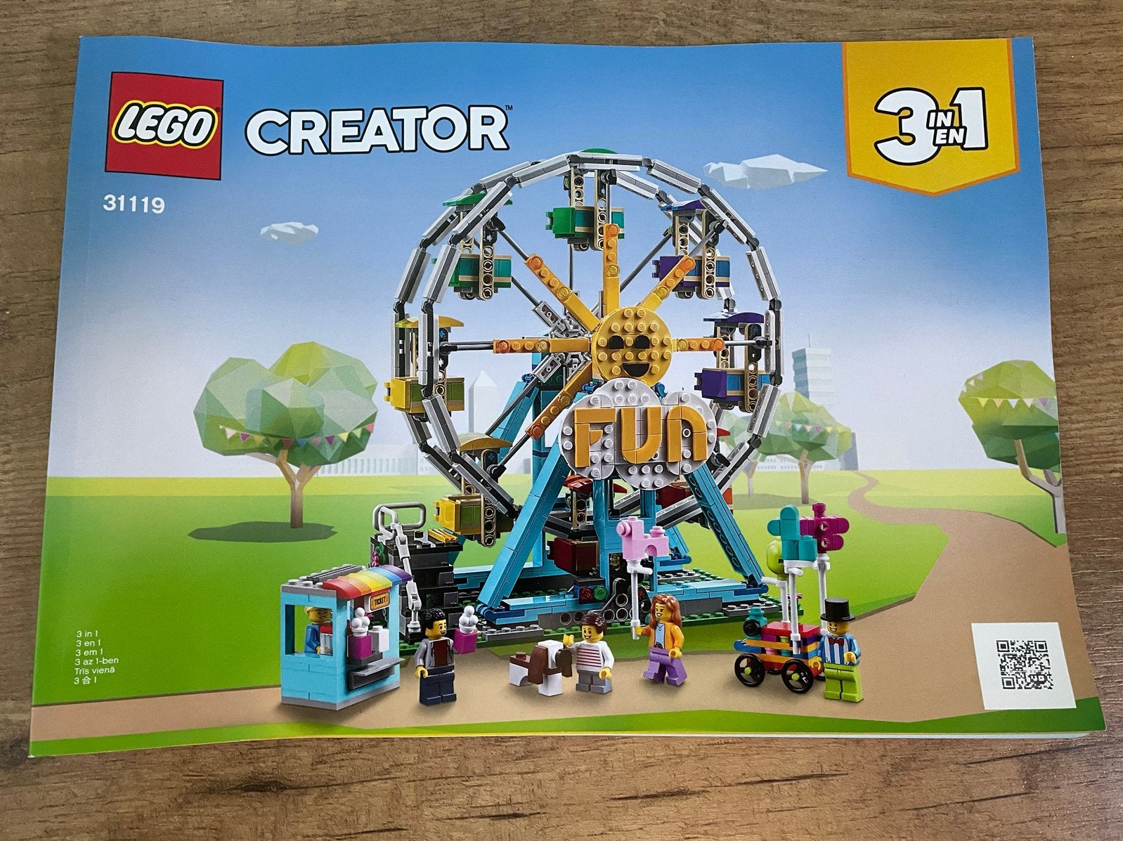 LEGO Creator 31119 Reuzenrad 3-in-1, Lego, Ophalen of Verzenden, Zo goed als nieuw, Inclusief minifiguren