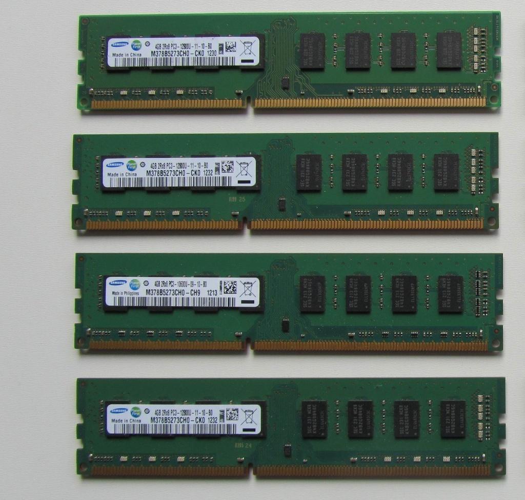 4GB 8GB 16GB Kit Samsung PC3 12800 (1600MHz) Gaming geheugen, Computers en Software, RAM geheugen, Zo goed als nieuw, Desktop
