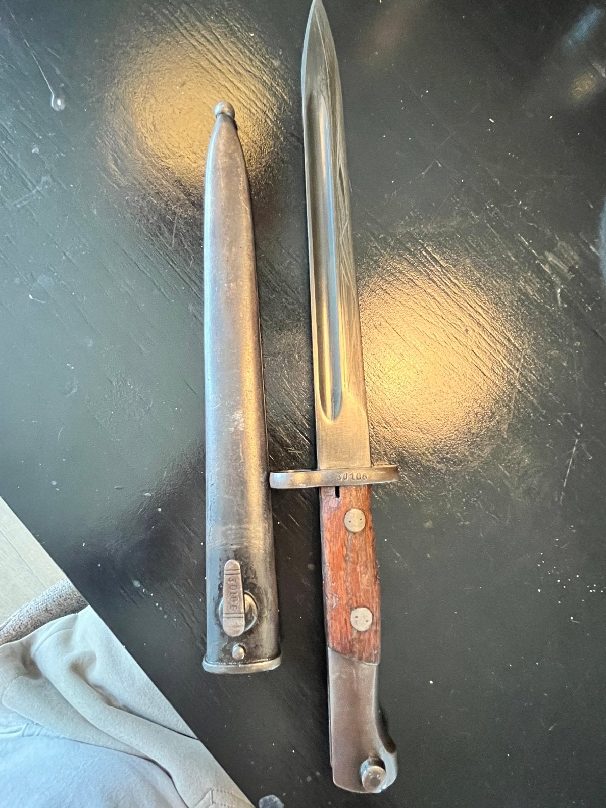 Wilkinson bajonet 1907 nummergelijk, Ophalen of Verzenden, Landmacht, Mes of Dolk